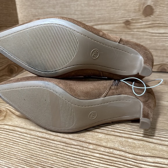 Universal Thread Kendra Boots Sz 7.5 Kitten Heel 18" Tall Dress Chestnut Brown - Picture 7 of 13